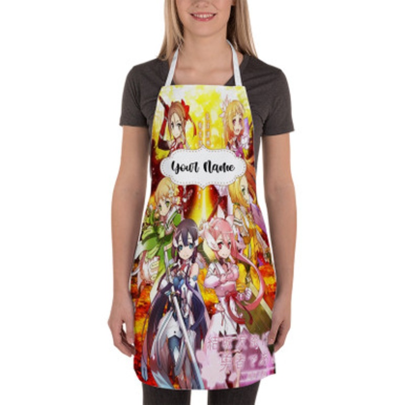 Pastele Yuki Yuna is a Hero 3 Custom Personalized Name Kitchen Apron