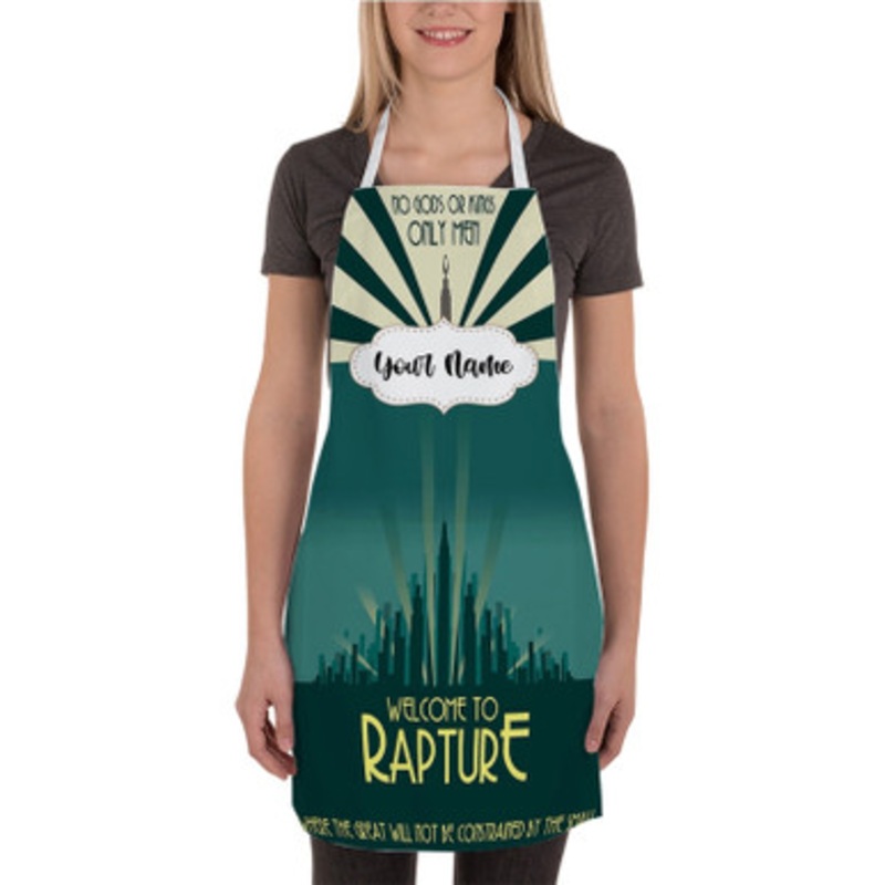Pastele Bioshock Welcome To Rapture Custom Personalized Name Kitchen Apron