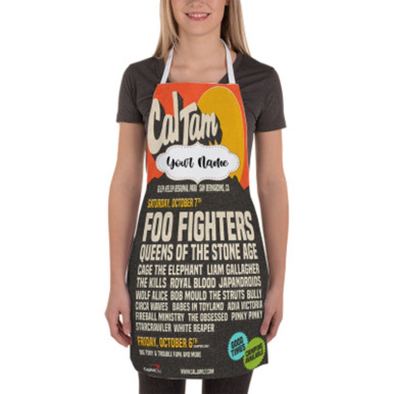 Pastele Cal Jam 17 Custom Personalized Name Kitchen Apron