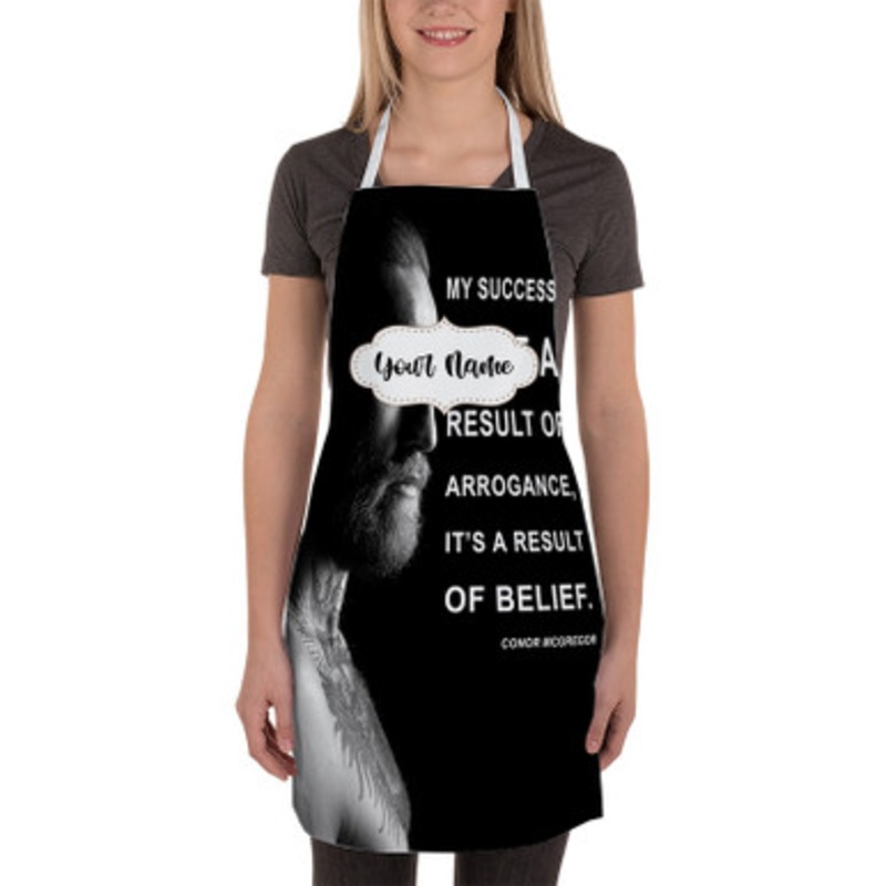 Pastele Conor Mc Gregor Quotes UFC Custom Personalized Name Kitchen Apron