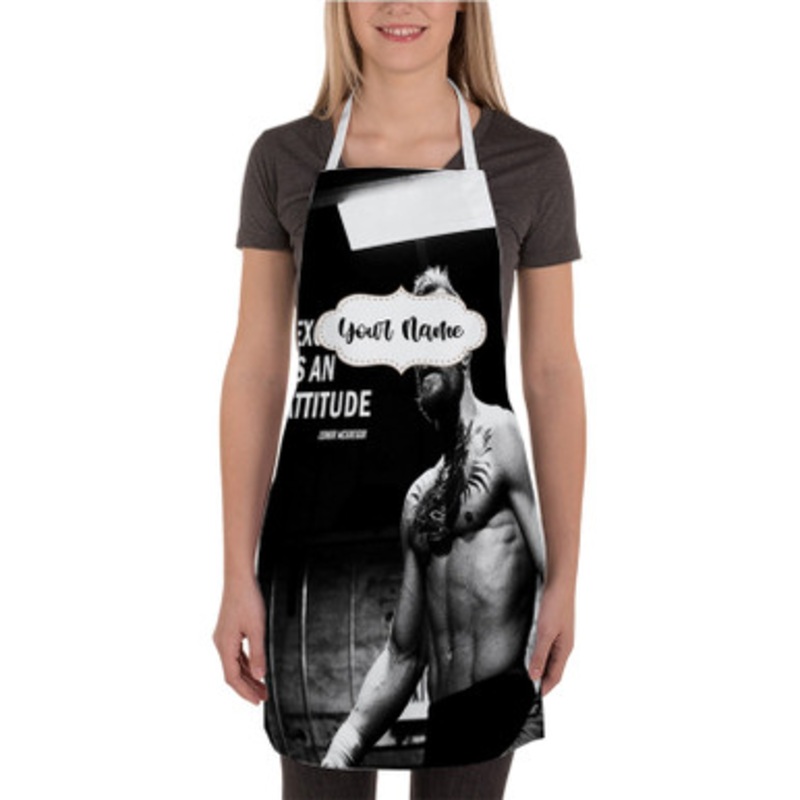 Pastele Conor Mc Gregor UFC Quotes Sport Custom Personalized Name Kitchen Apron