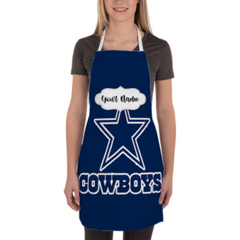 Pastele Dallas Cowboys NFL Poster Wall Decor Custom Personalized Name Kitchen Apron