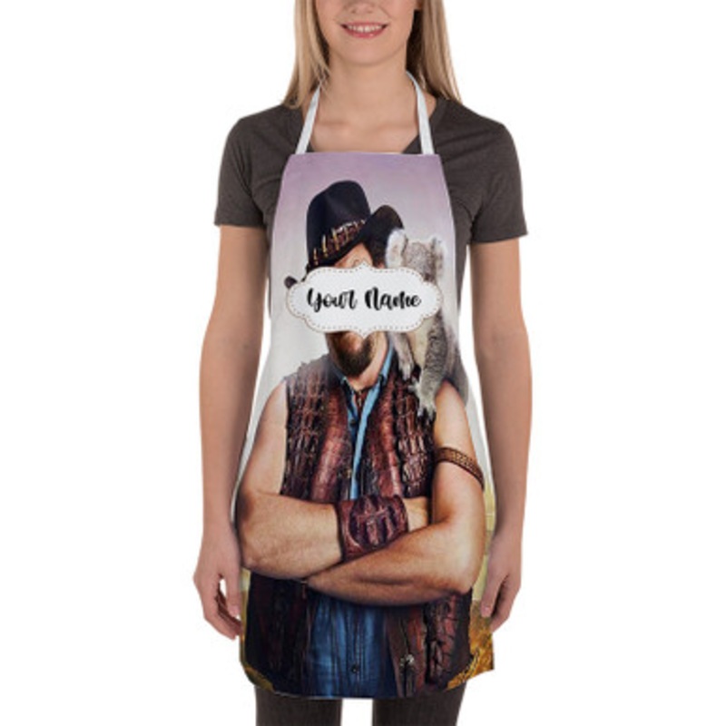 Pastele Danny Mc Bride Crocodile Dundee Custom Personalized Name Kitchen Apron