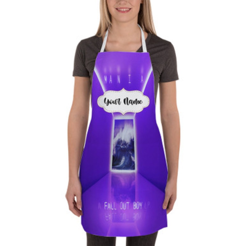 Pastele Fall Out Boy Mania Custom Personalized Name Kitchen Apron