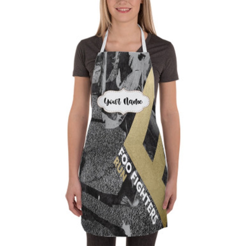 Pastele Foo Fighters Run Custom Personalized Name Kitchen Apron