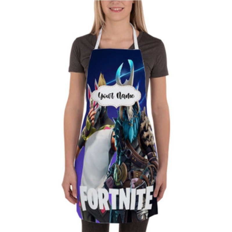 Pastele Fortnite Season 5 Battle Pass Custom Personalized Name Kitchen Apron