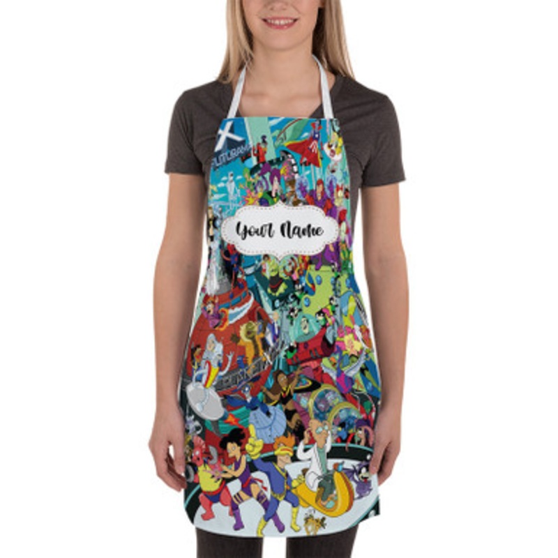 Pastele Futurama X Custom Personalized Name Kitchen Apron