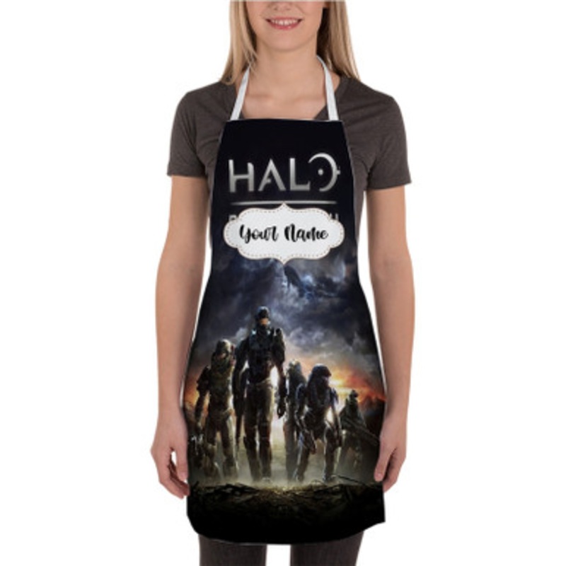 Pastele Halo Reach Custom Personalized Name Kitchen Apron