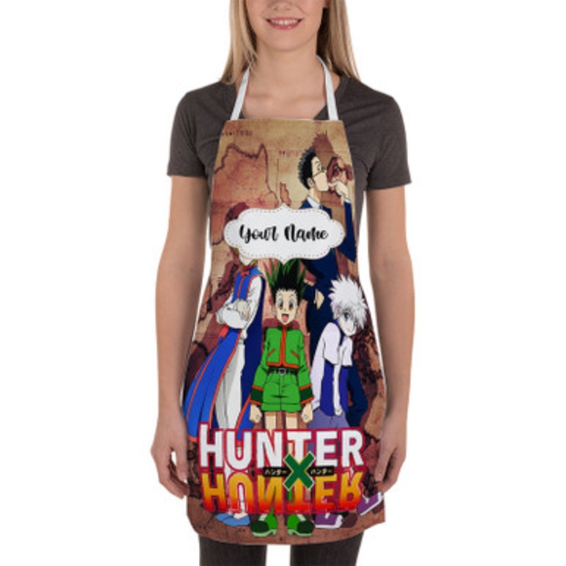 Pastele Hunter x Hunter Maps Custom Personalized Name Kitchen Apron