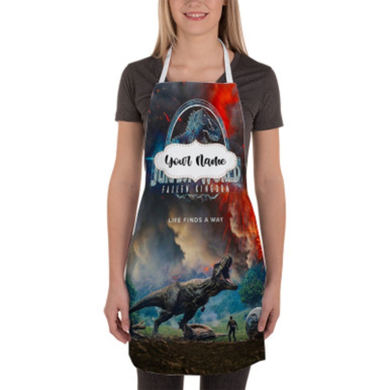 Pastele Jurassic World Fallen Kingdom Custom Personalized Name Kitchen Apron