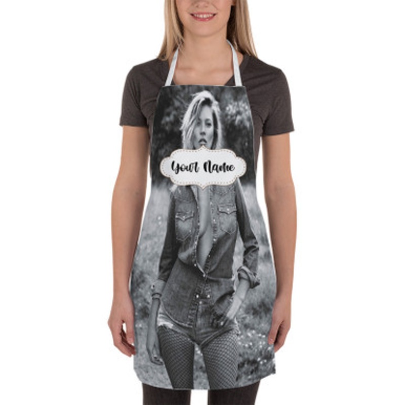 Pastele Kate Moss Custom New Personalized Name Kitchen Apron