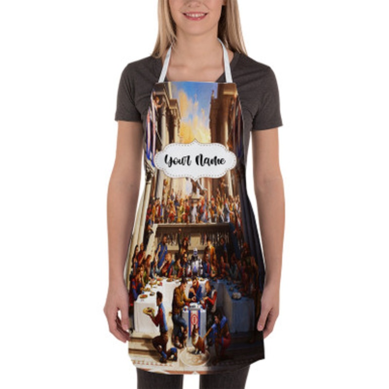 Pastele Logic Everybody Custom Personalized Name Kitchen Apron