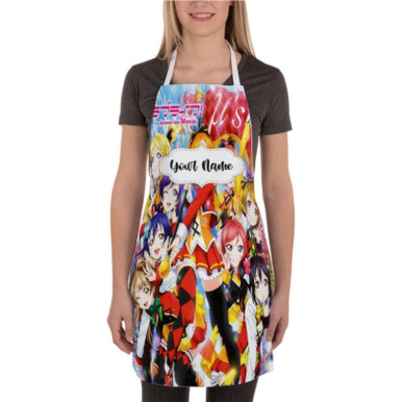 Pastele Love Live School Idol Custom Personalized Name Kitchen Apron