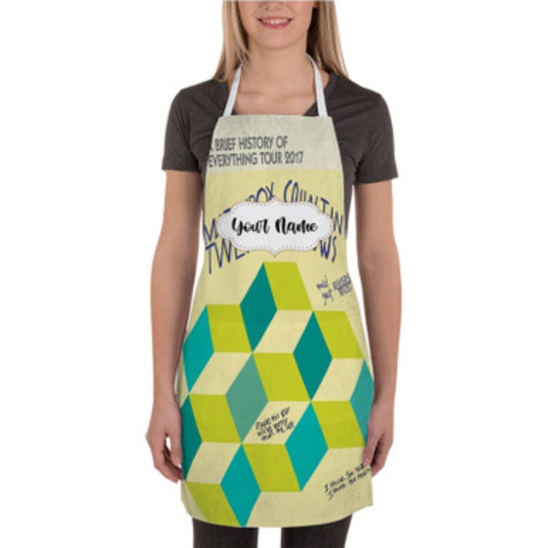 Pastele Matchbox 20 and Counting Crows Custom Personalized Name Kitchen Apron