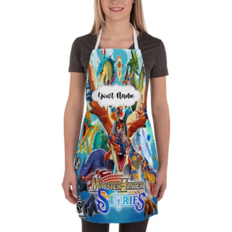 Pastele Monster Hunter Stories Ride On Custom Personalized Name Kitchen Apron