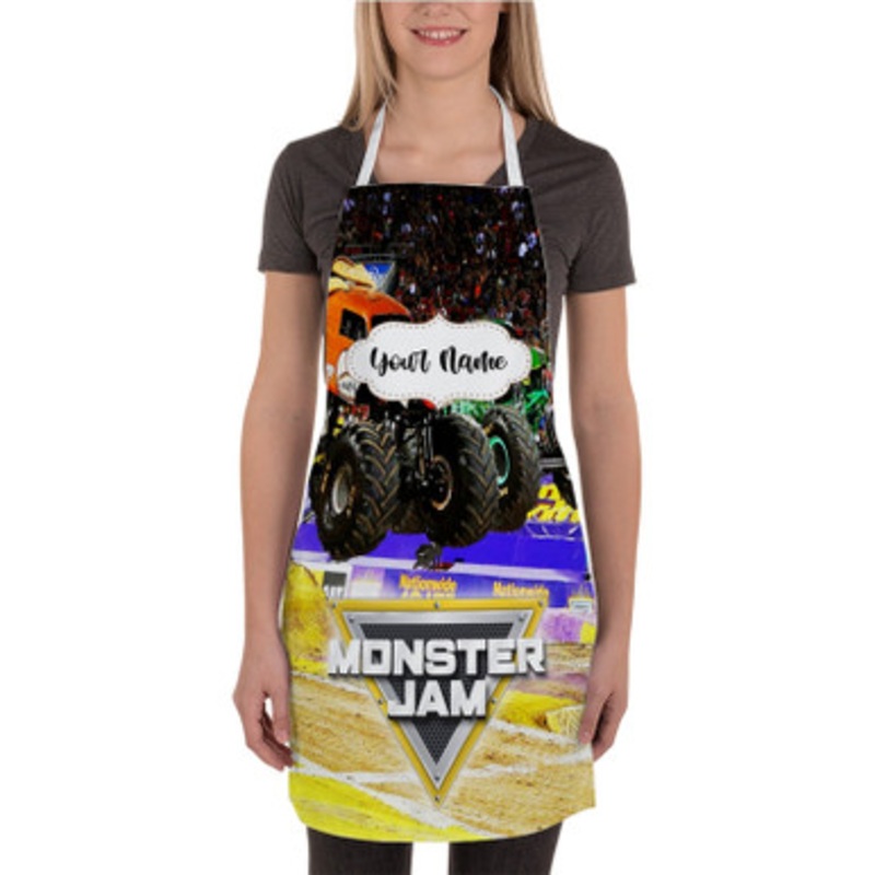 Pastele Monster Jam Custom Personalized Name Kitchen Apron