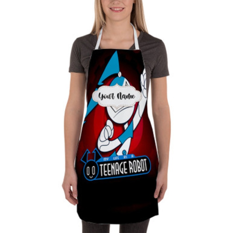 Pastele My Life as a Teenage Robot Custom Personalized Name Kitchen Apron