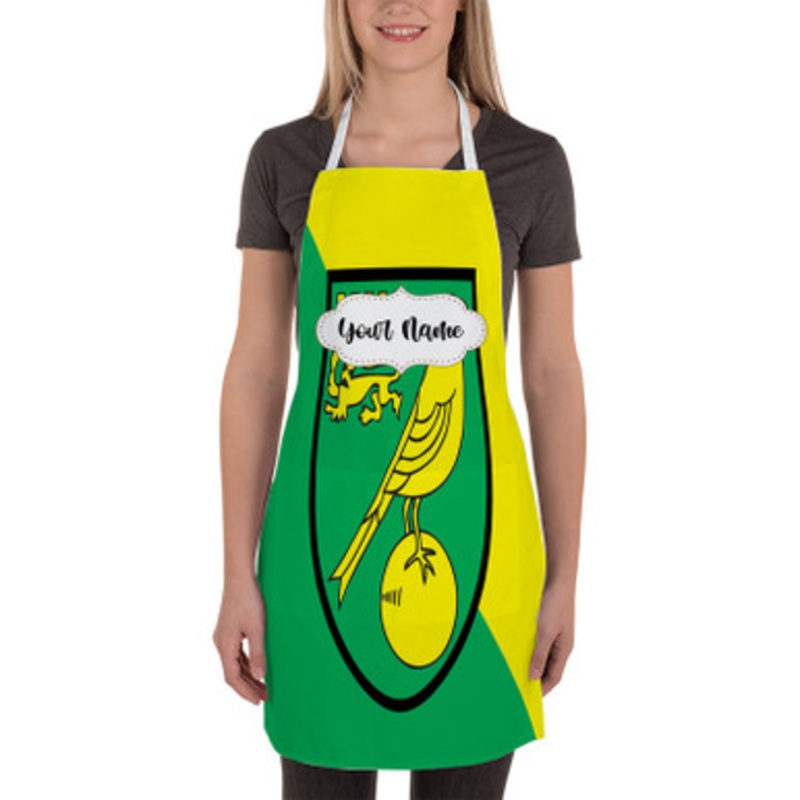 Pastele Norwich City FC Custom Personalized Name Kitchen Apron