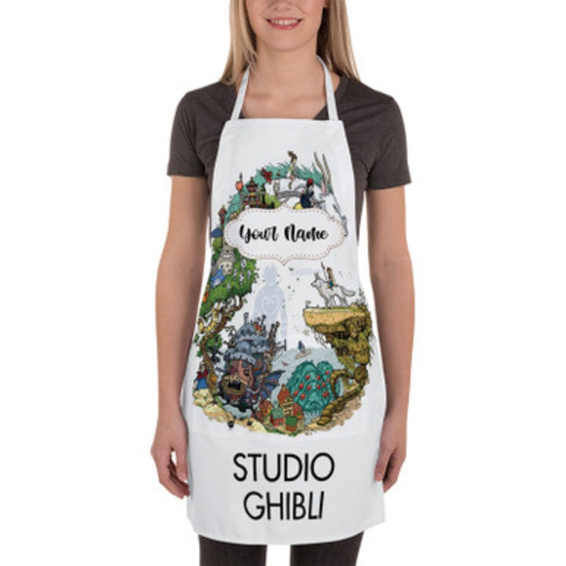 Pastele Studio Ghibli Tribute Custom Personalized Name Kitchen Apron