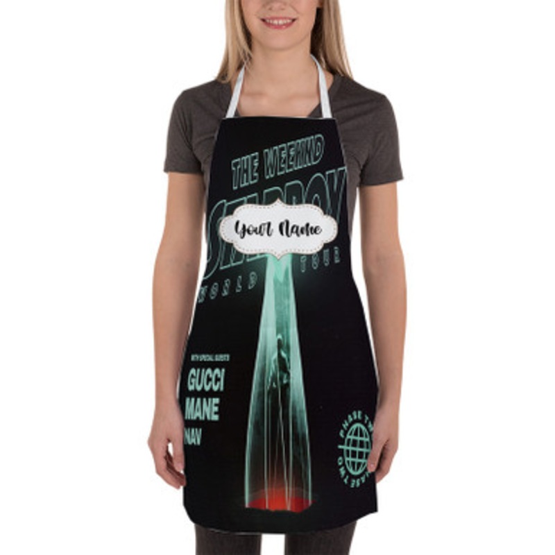 Pastele The Weeknd Starboy Legend of the Fall 2017 World Tour Custom Personalized Name Kitchen Apron