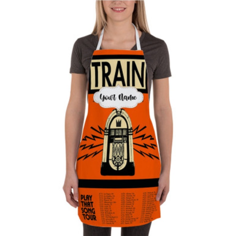 Pastele Train Play That Song Tour New Custom Personalized Name Kitchen Apron