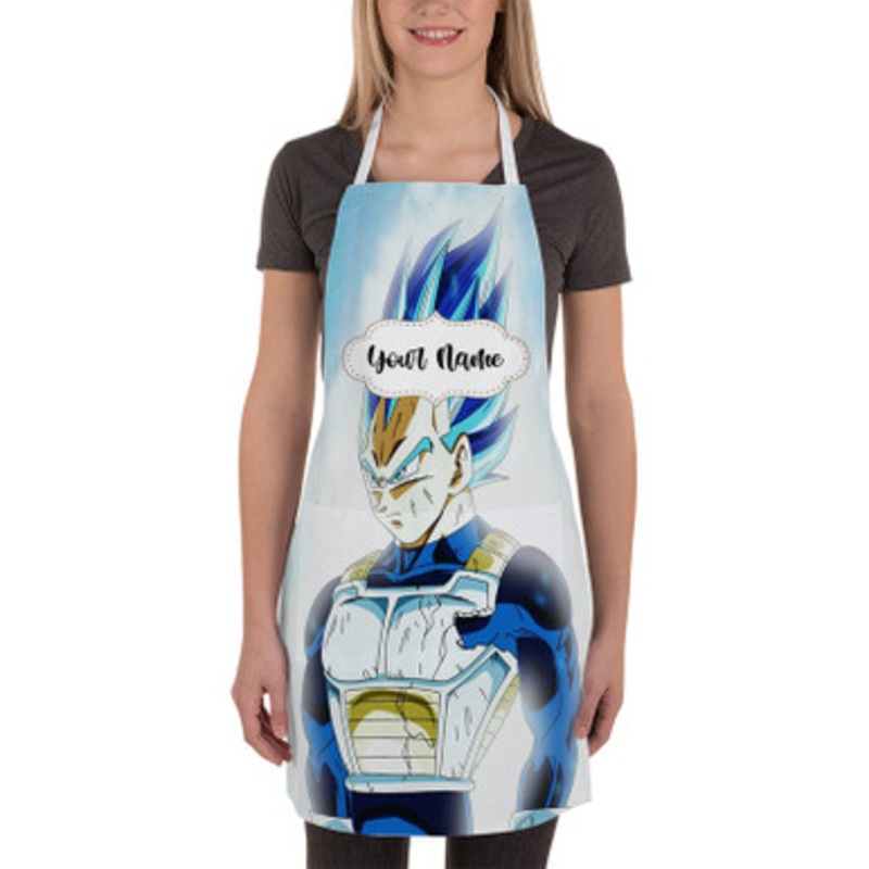 Pastele Vegeta Super Saiyan Blue Custom Personalized Name Kitchen Apron