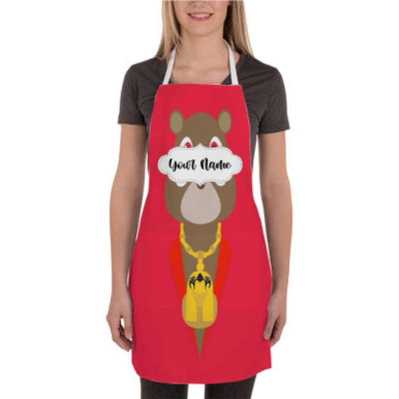 Pastele Yeezy Bear Kanye West Custom Personalized Name Kitchen Apron