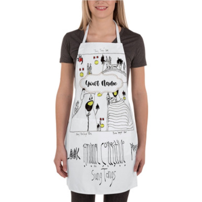 Pastele Animal Collective Custom Personalized Name Kitchen Apron