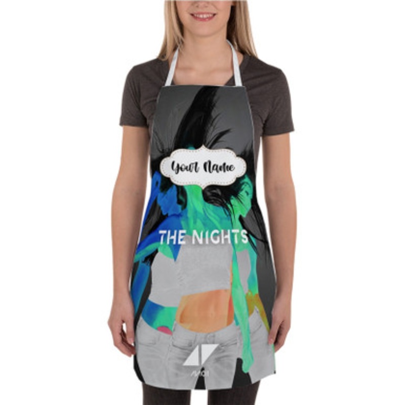 Pastele Avicii The Nights Custom Personalized Name Kitchen Apron