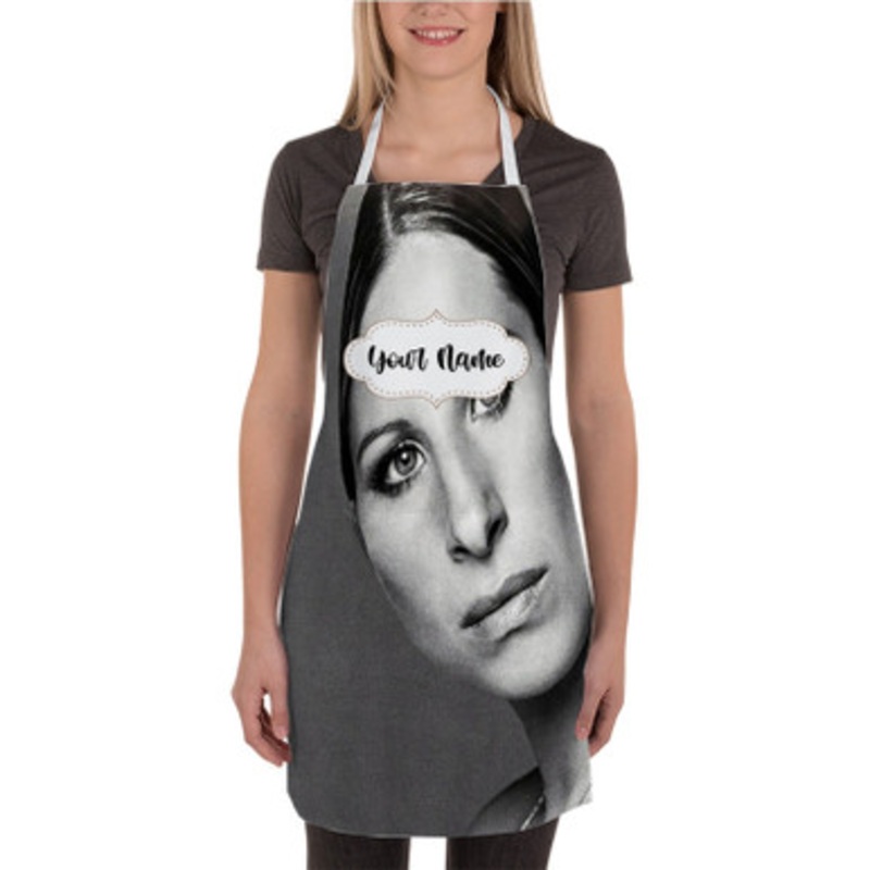 Pastele Barbra Streisand Custom Personalized Name Kitchen Apron