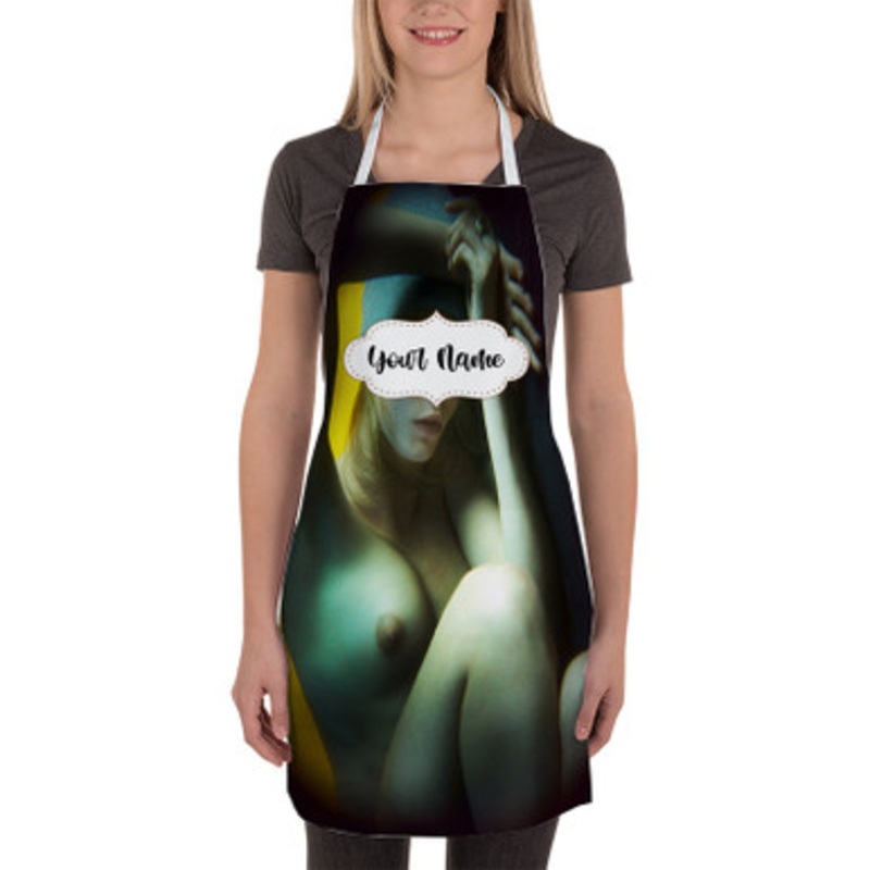 Pastele Cara Delevingne Sexy Art Custom Personalized Name Kitchen Apron