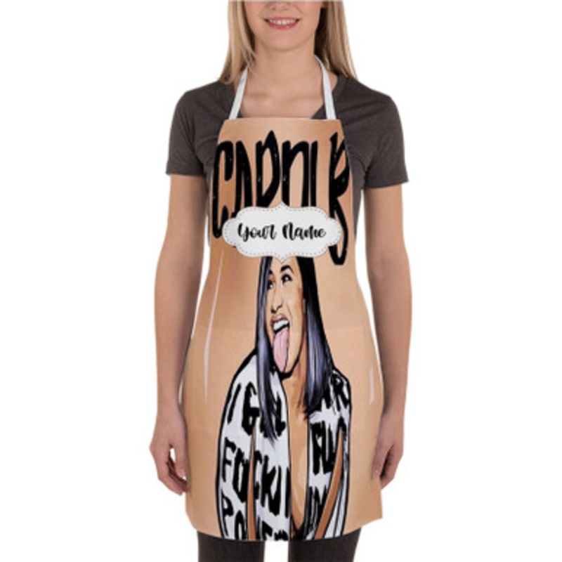 Pastele Cardi B New Custom Personalized Name Kitchen Apron
