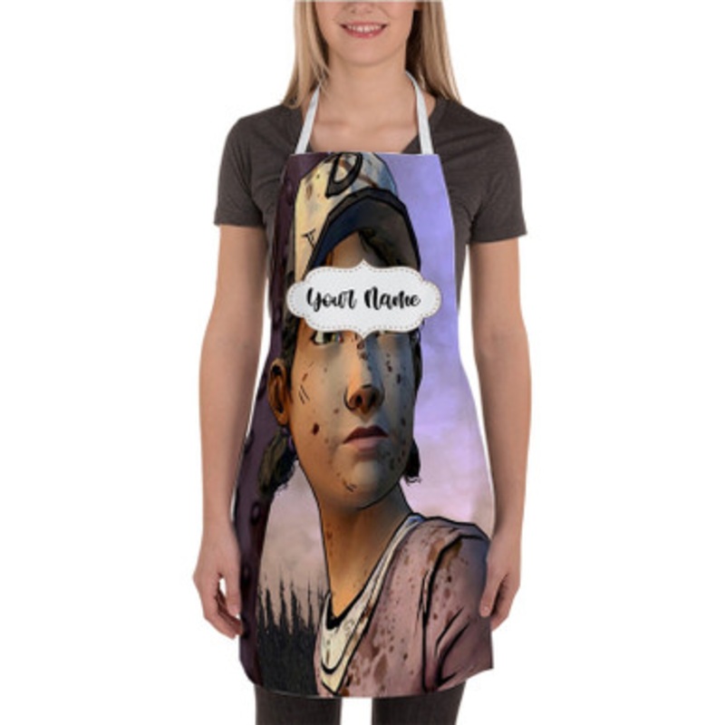 Pastele Clementine The Walking Dead Custom Personalized Name Kitchen Apron