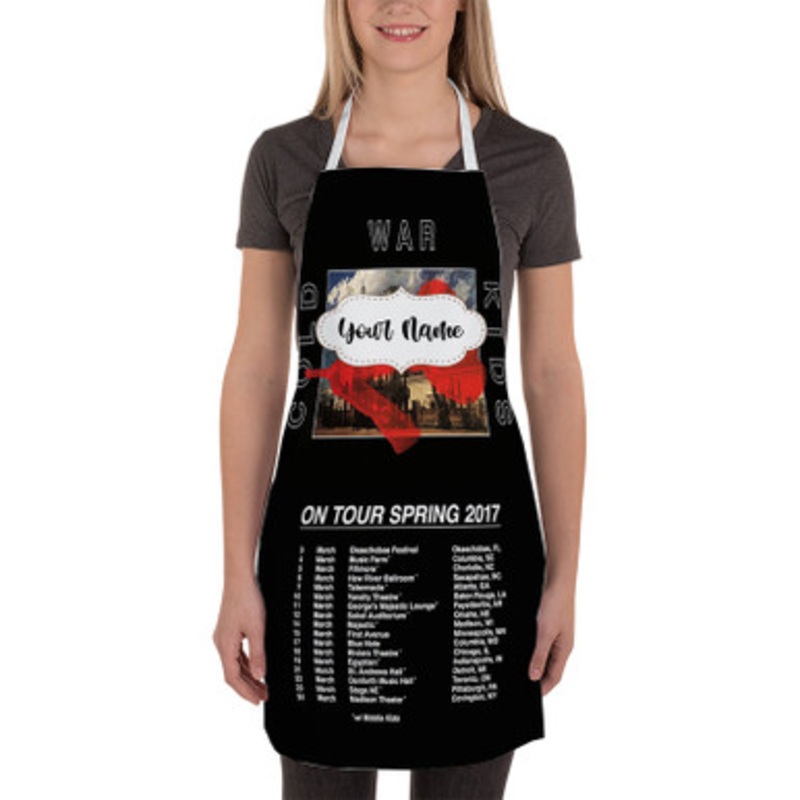 Pastele Cold War Kids Tour 2017 Custom Personalized Name Kitchen Apron