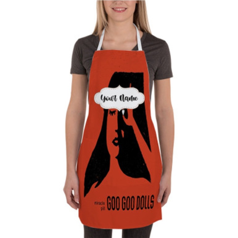 Pastele Goo Goo Dolls Miracle Pill Custom Personalized Name Kitchen Apron