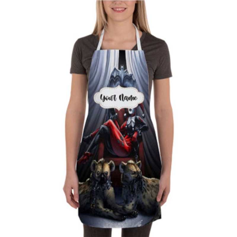 Pastele Harley Quinn Custom Personalized Name Kitchen Apron