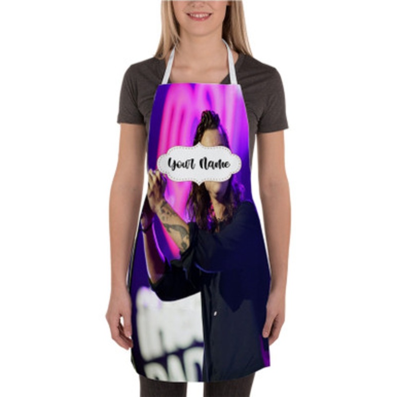 Pastele Harry Styles Custom Personalized Name Kitchen Apron