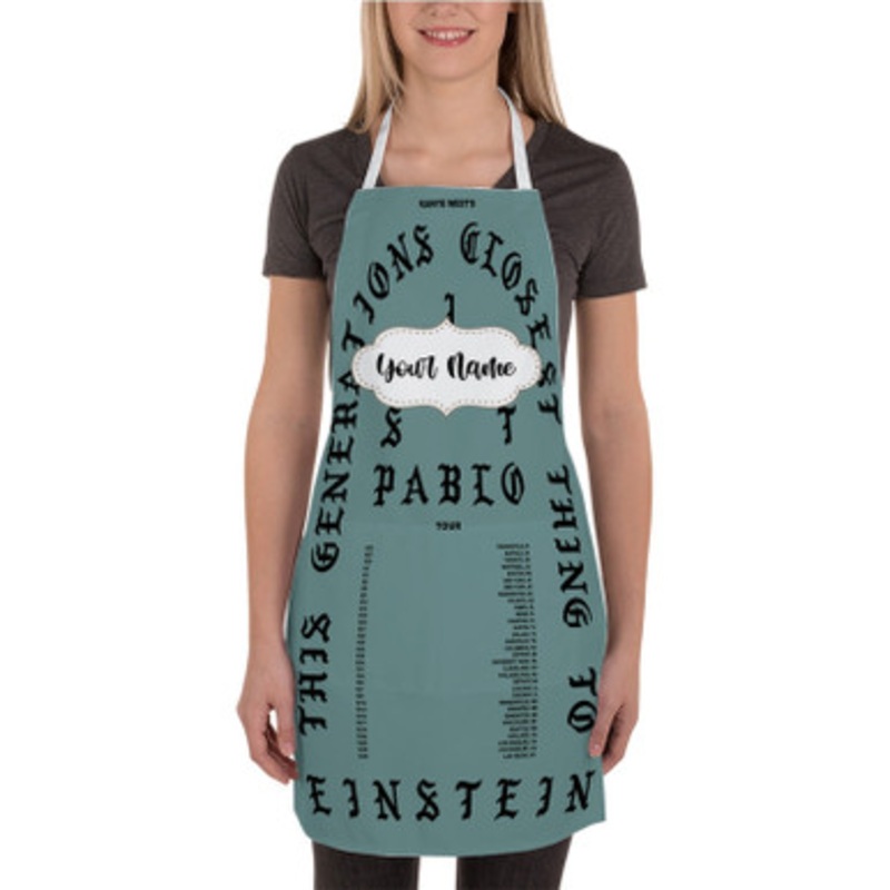Pastele Kanye West Saint Pablo Tour Custom Personalized Name Kitchen Apron