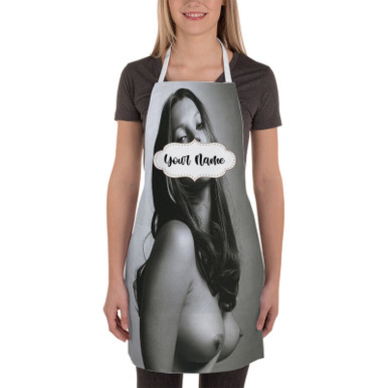 Pastele Kate Moss Custom Personalized Name Kitchen Apron