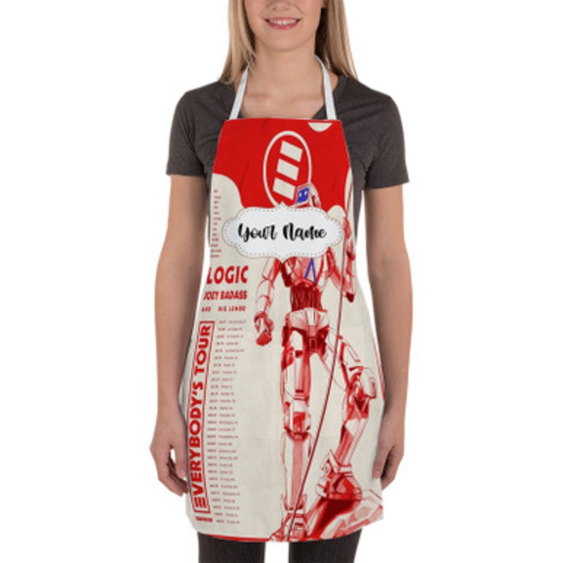 Pastele Logic Joey Badass Big Lenbo Everybody s Tour Custom Personalized Name Kitchen Apron