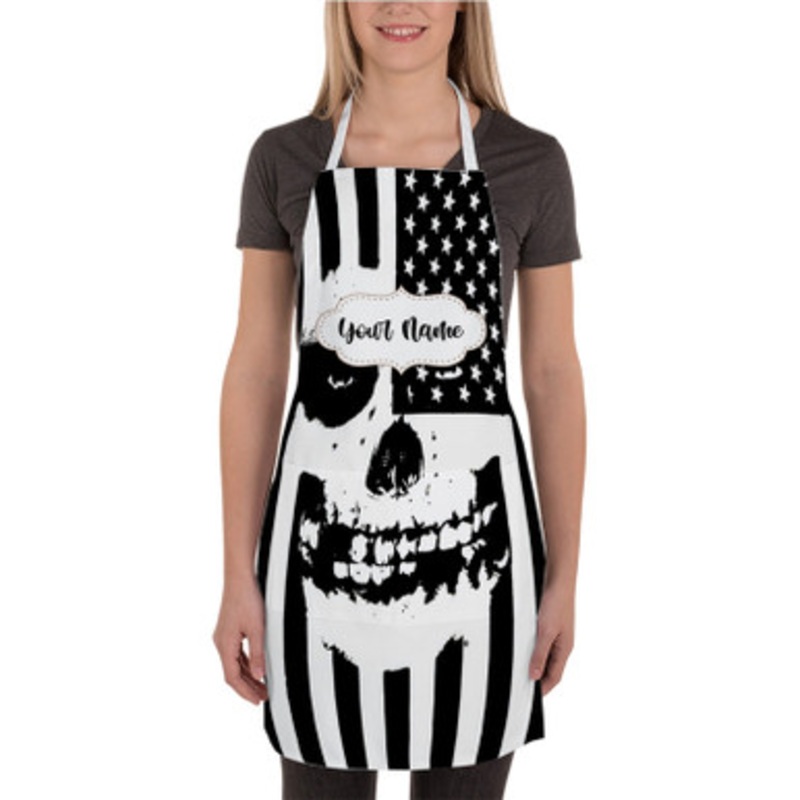 Pastele Misfits Flag Custom Personalized Name Kitchen Apron