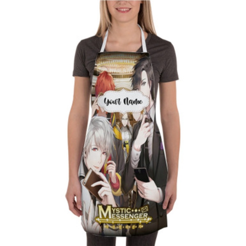 Pastele Mystic Messenger Characters Anime Custom Personalized Name Kitchen Apron