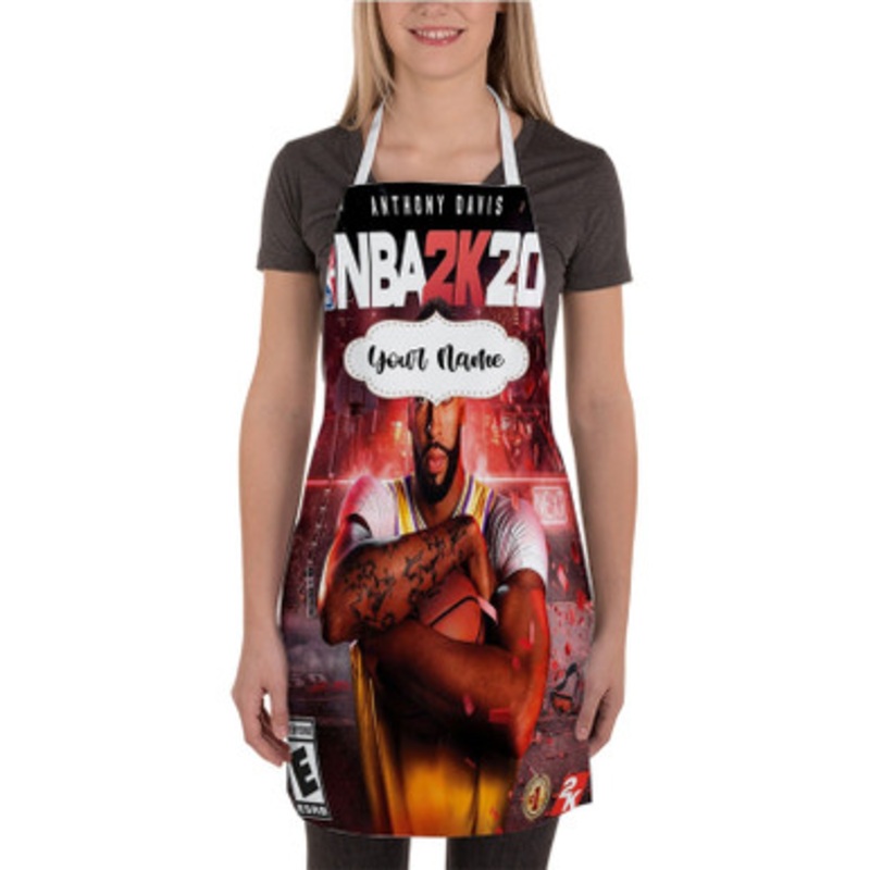 Pastele NBA 2 K20 Anthony Davis Custom Personalized Name Kitchen Apron