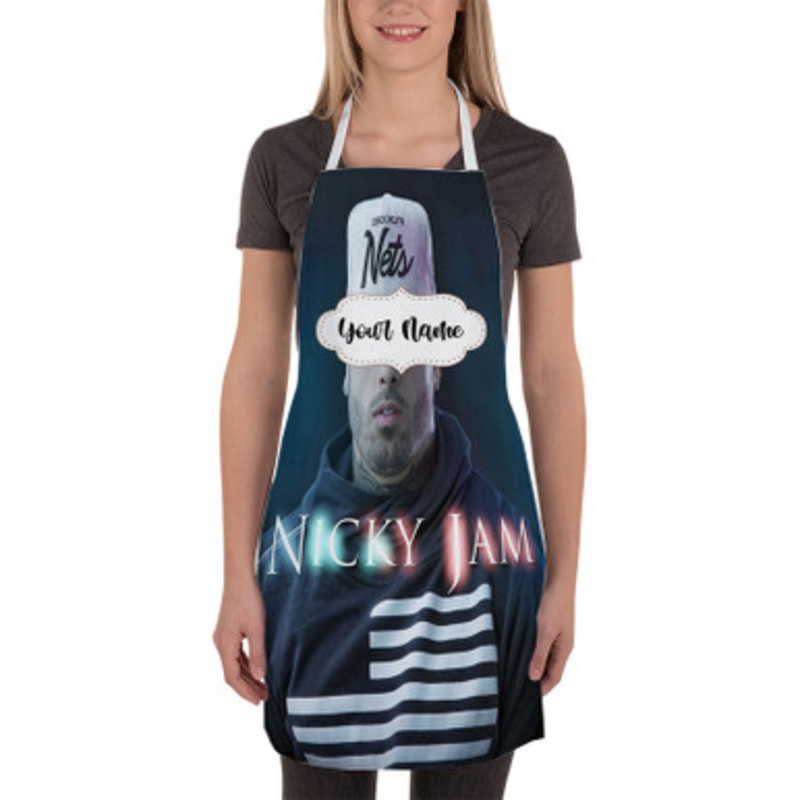 Pastele Nicky Jam Custom Personalized Name Kitchen Apron