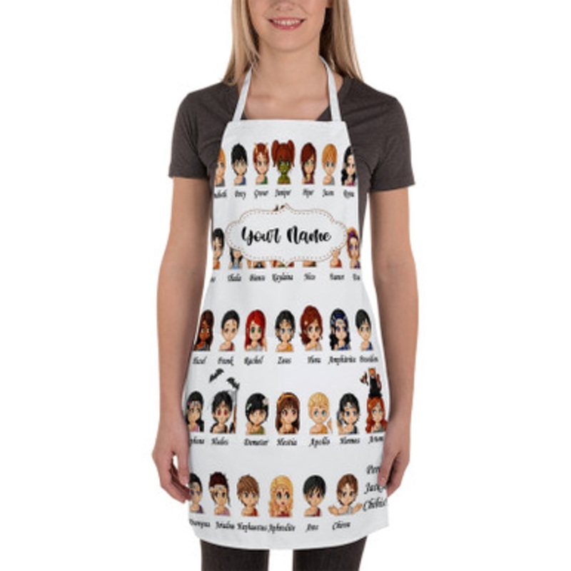 Pastele Percy Jackson and The Olympians Childish Custom Personalized Name Kitchen Apron