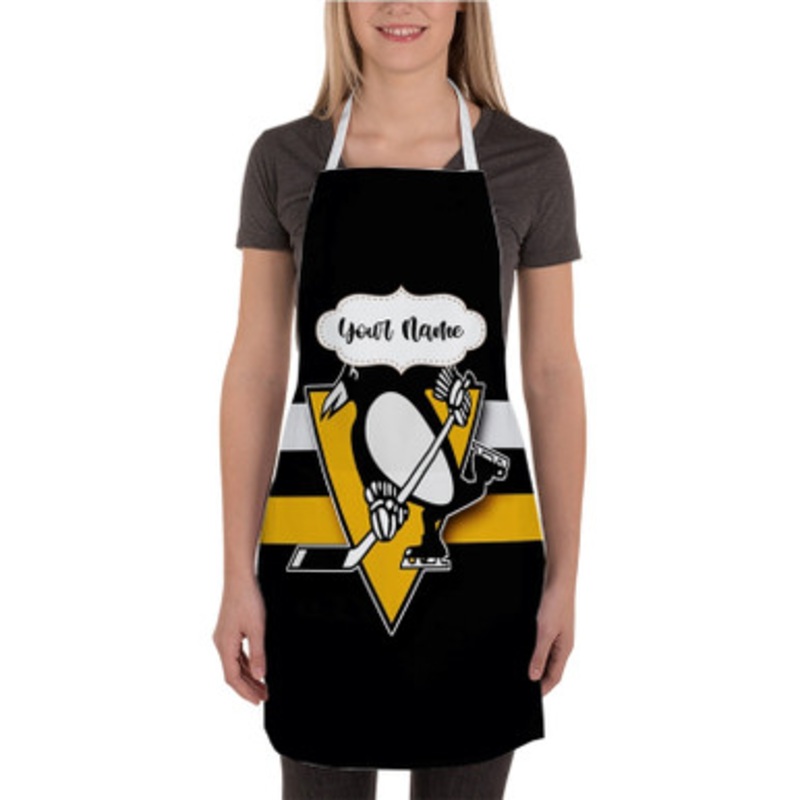 Pastele Pittsburgh Penguins NHL Custom Personalized Name Kitchen Apron