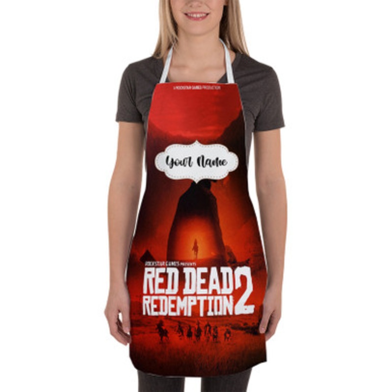 Pastele Red Dead Redemption 2 Custom Personalized Name Kitchen Apron