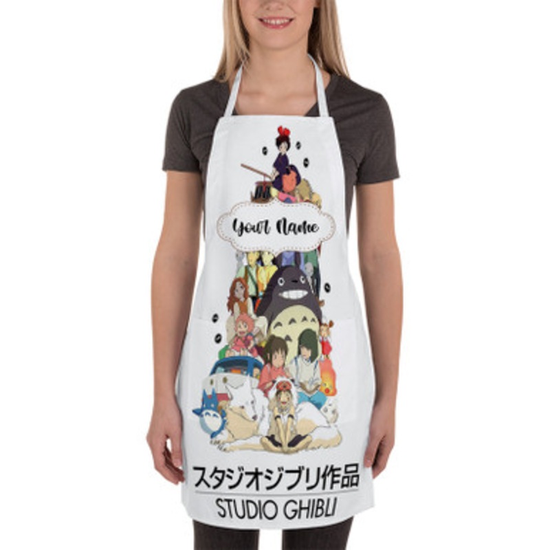 Pastele Studio Ghibli Custom Personalized Name Kitchen Apron