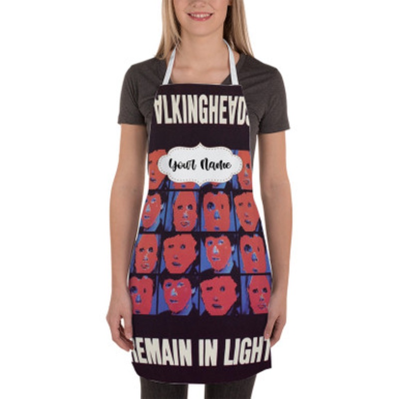 Pastele Talking Heads Remain in Light Custom Personalized Name Kitchen Apron