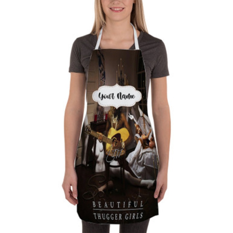 Pastele Young Thug Beautiful Thugger Girls Custom Personalized Name Kitchen Apron